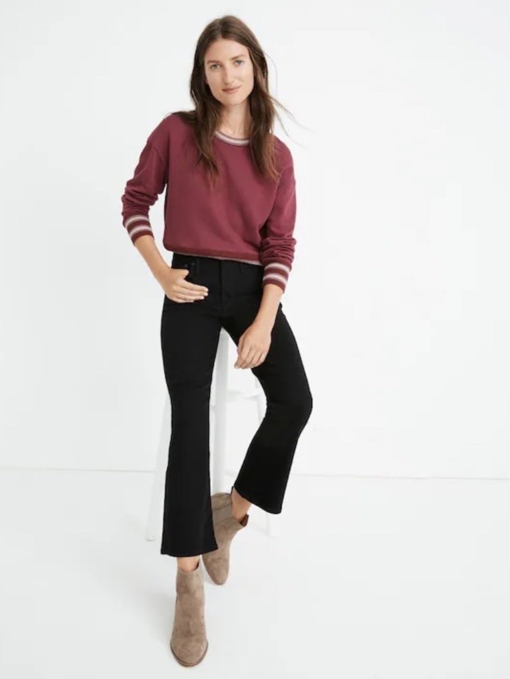 Madewell Cali Demi Boot Cut Black Jeans Size 31